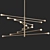 Elegant Brass Luisa Chandelier 3D model small image 1