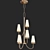 Elegant White Marcel Chandelier 3D model small image 1