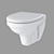 Elegant Delfi Wall-Mounted Toilet 3D model small image 1