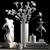 Elegant Sculpture Set 3D model small image 3