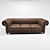 Stylish Leather Sofa: Perfect for Office and Home 3D model small image 2