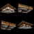 Wooden Ceiling Kit: Realistic Oak Texture & Modern Lighting 3D model small image 2