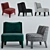 Elegant Small Armchairs by Meridiani 3D model small image 1