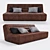 Luxurious Chelsea Leather Sofa 3D model small image 1