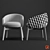 Lunar Dream: Fabric, Wood & Metal Chair 3D model small image 3