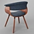 Holt Mid-century Modern Accent Chair 3D model small image 2