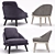 Elegant Minotti Lawson Armchair with Legs 3D model small image 2