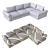 Tahiti Modular Sofa by Geniuspark 3D model small image 3