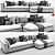 Luxury Minotti Hamilton Sofa & Chaise Lounge 3D model small image 1