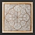 Hand-Carved Wood Floral Wall Art 3D model small image 1