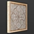 Hand-Carved Wood Floral Wall Art 3D model small image 2