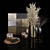 Elegant Home Decor Set 3D model small image 1