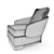 Elegant Lawson Large Armchair 3D model small image 3