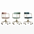 Lenox Velvet Swivel Office Chair 3D model small image 3