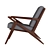 Streamline Modern Ace Lounge Chair 3D model small image 2