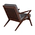 Streamline Modern Ace Lounge Chair 3D model small image 3