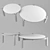 Marble-top Cassina Tables 3D model small image 2