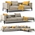 Elegant Romeo Sofa by Citterio 3D model small image 1