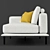 Elegant Nocelle 3 Seater Sofa Set 3D model small image 3