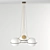 Ferero Pendant Light: Opal Glass & Gold Details 3D model small image 1