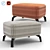 Modern Velvet Flame Bench by Memoir 3D model small image 1