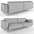 Luxurious Leolux LX688 Sofa 3D model small image 3