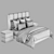 Sleek Dream Modern Bed 3D model small image 3