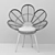 Pastel Peacock Chair - Kid's Floral Throne 3D model small image 3