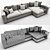 Minotti Hamilton Sectional Sofa 3D model small image 3