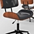 Sleek Mid-century Office Chair 3D model small image 2