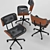 Sleek Mid-century Office Chair 3D model small image 3