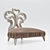 Elegant Heart Motif Occasional Chair 3D model small image 2