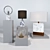 Modern Table Lamp Set - Winslow, Halo, Estuary, Zendaya 3D model small image 1
