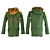 Green Essential Jacket 3D model small image 1