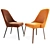 Elegant Mid Century Chair Set 3D model small image 1