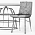 Elegant Dining Set: Bonaldo PIL Chair & MASS TABLE 3D model small image 3