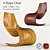 Sleek S-Shape Chair: Modern, Stylish, and Versatile 3D model small image 1