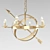 Golden Cupidons Arrow Pendant Chandelier 3D model small image 1