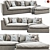 Contemporary Hamilton End Corner Sofa 3D model small image 1