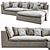 Contemporary Hamilton End Corner Sofa 3D model small image 2