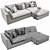 Contemporary Hamilton End Corner Sofa 3D model small image 3