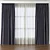 Elegant Silk Draperies: Curtains 01 3D model small image 1