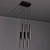 Sleek Black Aluminum Pendant LED 3D model small image 1