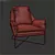 Elegant Modern Brittain Armchair 3D model small image 3