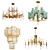 Elegant Crystal Chandelier Collection 3D model small image 1