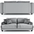 Comfortable and Stylish Simena Sofa 3D model small image 2