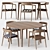 Minimalist Grasshopper Dining Set 3D model small image 1