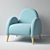 BEETLE Armchair: Comfort Meets Style 3D model small image 1