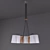 Satin White Glass Pendant Light: VIOKEF ORBED 3D model small image 1