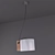 Orbed Pendant Light: Satin White Glass & Wooden Fittings 3D model small image 1